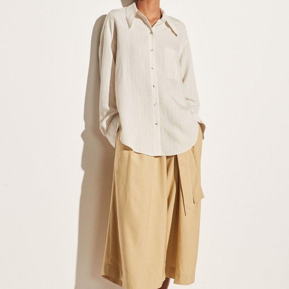 New) VINCE Antique Stripe Button DownStyle # V757712563 Size M - Picture 2 of 16